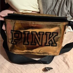 Victoria's Secret PINK Gold Crossbody Bag